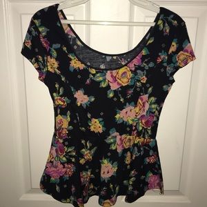 Peplum floral top